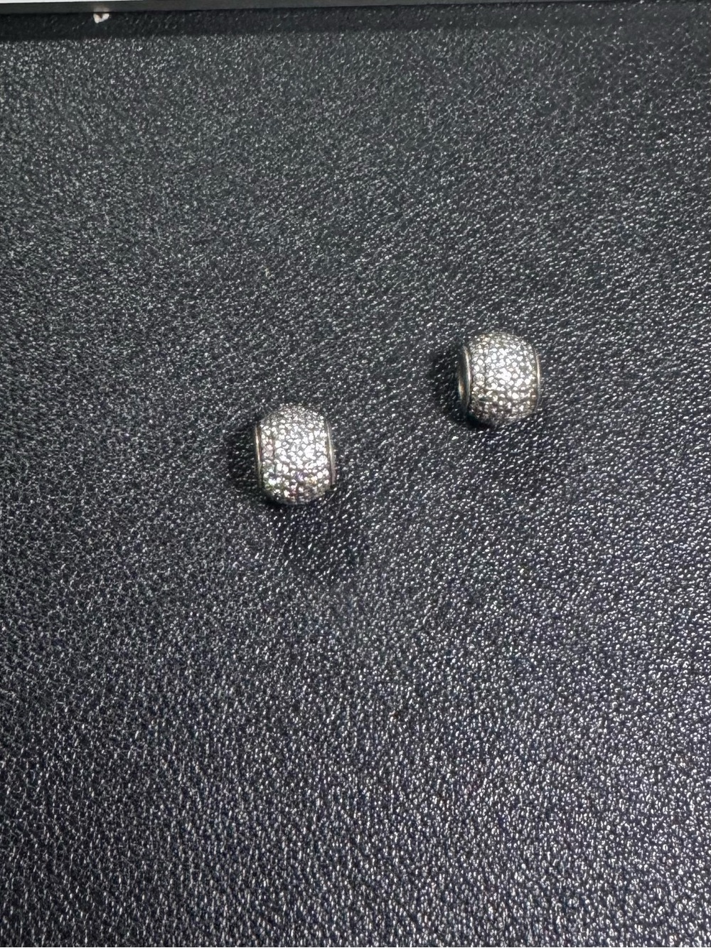 Pandora Silver Pave Crystal Ear Studs